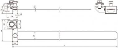 DEHN BS-Bandrohrschelle mit Zack  540200 