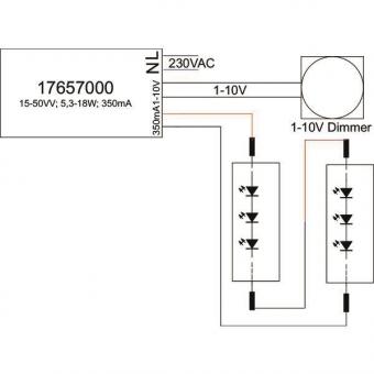 BRUM LED-Konverter 350mA 18W    17657000 