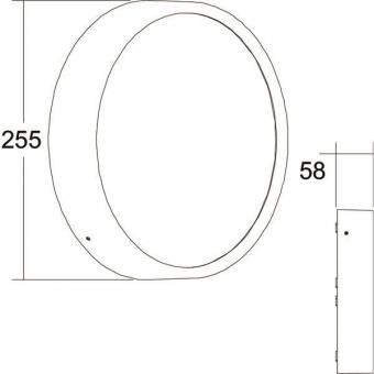 BRUM Wandleuchte EYE schwarz    10036183 