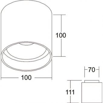 BRUM LED-Anbauleuchte 230V weiß 12042173 