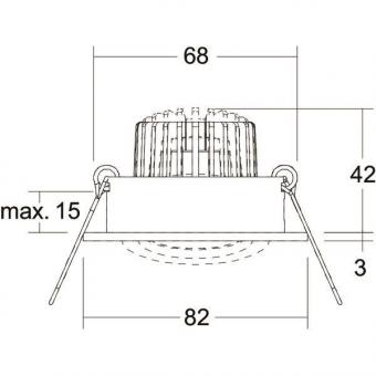 Brumberg LED-Einbaustrahler 350 12371253 