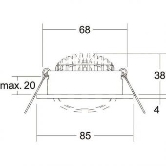 Brumberg Einbaustrahler weiß  12646173DW 