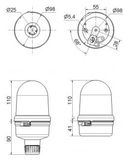 Werma Drehspiegelleuchte LED    88533060 