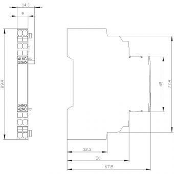 Siemens 3RV29012A Hilfsschalter seitlich 