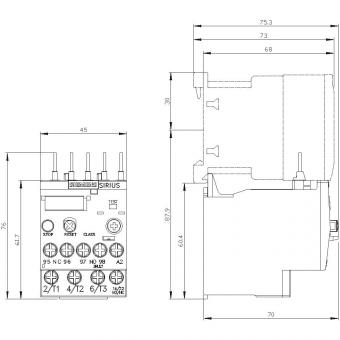 Siemens 3RU21161KB0 Überlastrelais S00 