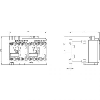Siemens 3RA23188XB301AP0 Wendekomb. 3p 
