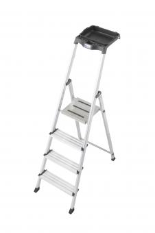 KRAU SECURY Alu-Leiter 4 Stufen   126528 