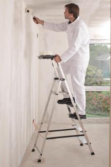 KRAU SECURY Alu-Leiter 6 Stufen   126542 