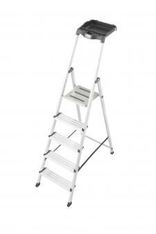 KRAU SECURY Alu-Leiter 5 Stufen   126535 