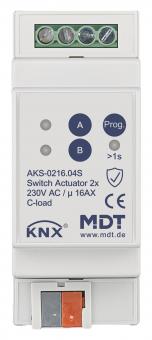 MDT AKS-0216.04S KNX Schaltaktor 2f 2TE 