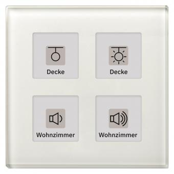 MDT BE-GT04W.01 Glastaster 4fach Plus 