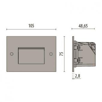 PIL LED Wandeinbauleuchte 3000K  304112 