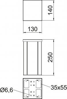 OBO ISSHS140250EL Installationssäule 