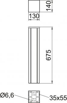OBO ISSHS140700RW Instssäule Boden 
