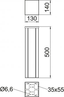 OBO ISSHS140500RW Instssäule Boden 