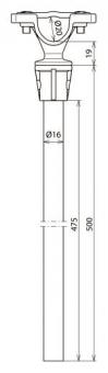 DEHN Distanzhalter PA/GFK L 500mm 106852 