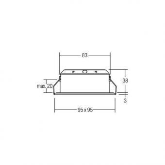 BRUM Einbaustrahler INDIW0 6W   12286153 