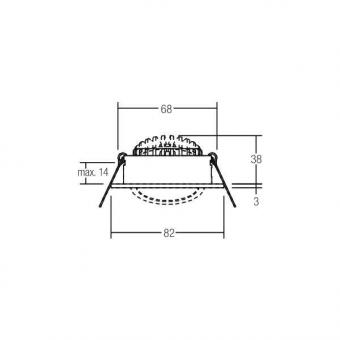 BRUM LED-Einbaustrah. weiss d2w 12461073 