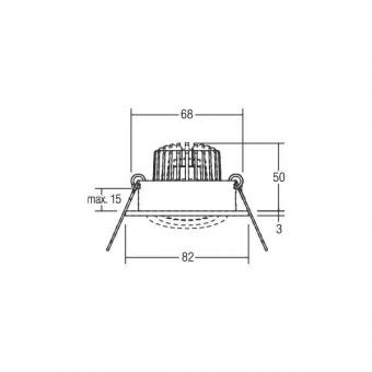 Brumberg LED-Einbaustrahler 350 12371253 