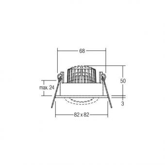 BRUM LED-Einbaustra. IP65 chrom 12355023 