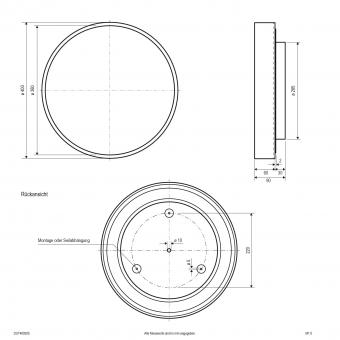EVN LED Deckenanbau rd sw IP20 DUT400925 