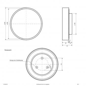 EVN LED Deckenanbau rd ws IP20 DUT300125 