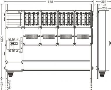 Hensel Ladeverteiler f. Mi EV 22kW 16000 