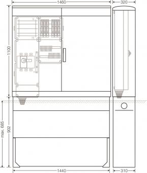 Hensel Ladeverteiler f.6 Mi EV 11kW 6010 