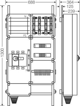 Hensel Ladeverteiler f.4 Mi EV 22kW 4100 