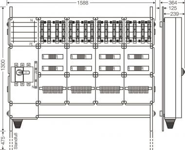 Hensel Ladeverteiler f. Mi EV 22kW 16100 