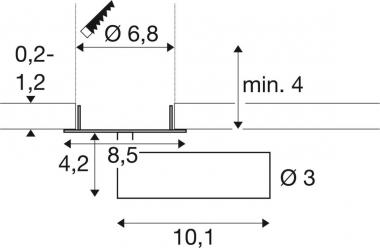 SLV GRIP! S Deckeneinbauleuchte  1009053 