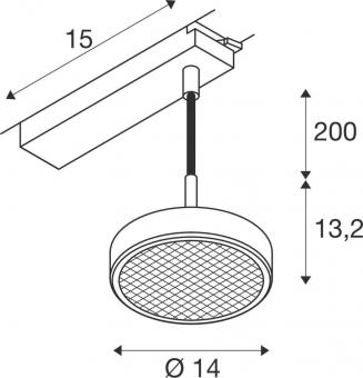 SLV GRIP! FLAT 1  Pendelleuchte  1009133 
