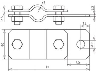 DEHN Erdungsrohrschelle 48,3mm    410359 