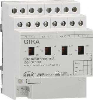 GIRA 100400 Schaltaktor 4fach 16A Hand 