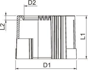 OBO 129 TB PG36 Rohrendtülle teilbar PG 