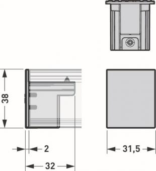TRILUX Rail Endk D 3PH ST 9004/W 8880500 