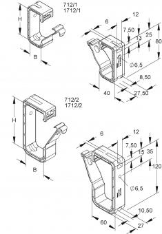Kleinhuis Sammelhalterung 105x45mm 712/2 