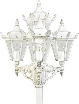 ALBE Mastleuchte 4x75W weiss-gold 672056 