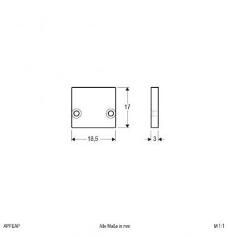 EVN Alu-End-Abschlussplatte,      APFEAP 