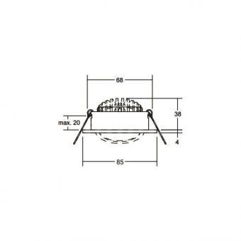 Brumberg Einbaustrahler weiß  12646173DW 