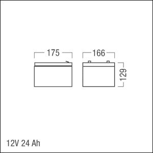 ZONLITE central eBox ACCU SET PB/12 24Ah 