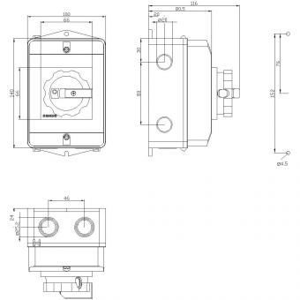 Siemens 3LD22640TB53 Not-Ausschalter 3p 