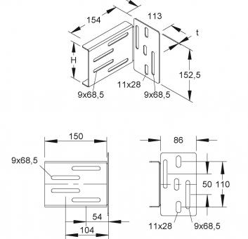 Niedax Weitspannholm         WHAS 105 E3 