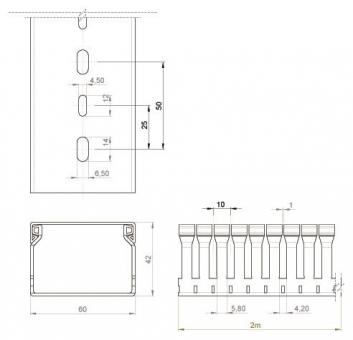Unex Verdrahtungskanal 42x60    40.60.77 