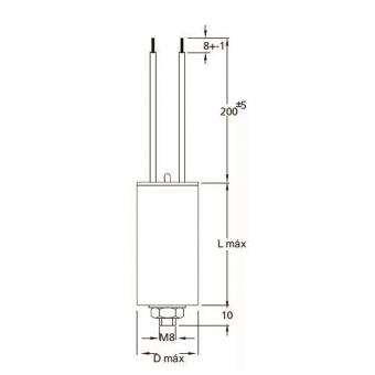 BAIL Capacitor 32mF 250V M8x10    145050 