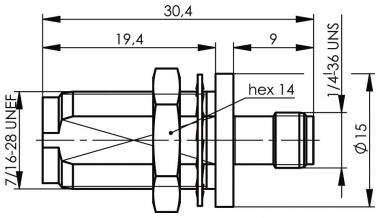 TG Adapter TNC-SMA (F-F) 50  J01019A0028 