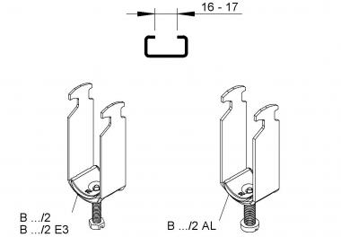NIED Hammer.-Bügelschelle 22-26mm B 26/2 