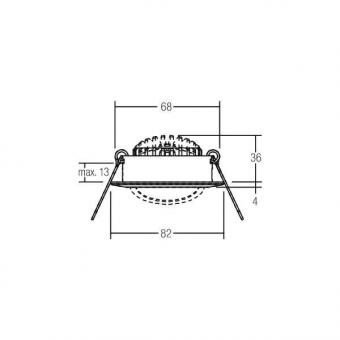 BRUM Einbaustrahl. rund 6W mattweiß BB03 