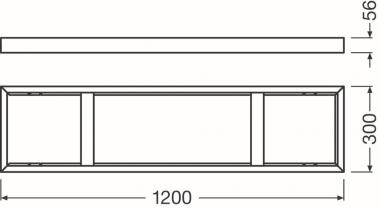 LEDV PANEL 1200 SURFACE MOUNT KIT 