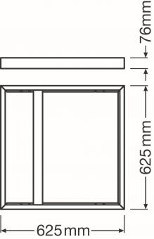 LEDV Aufbaurahmen Panel Modul625 